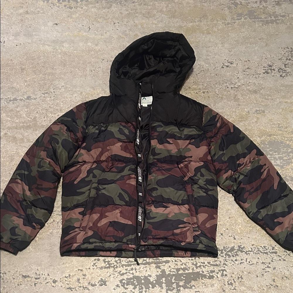 Aeropostale camouflage puffer Jacket